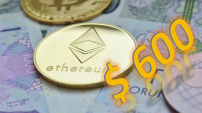 Ethereum rises above $ 600 for the first time since May 2018!!